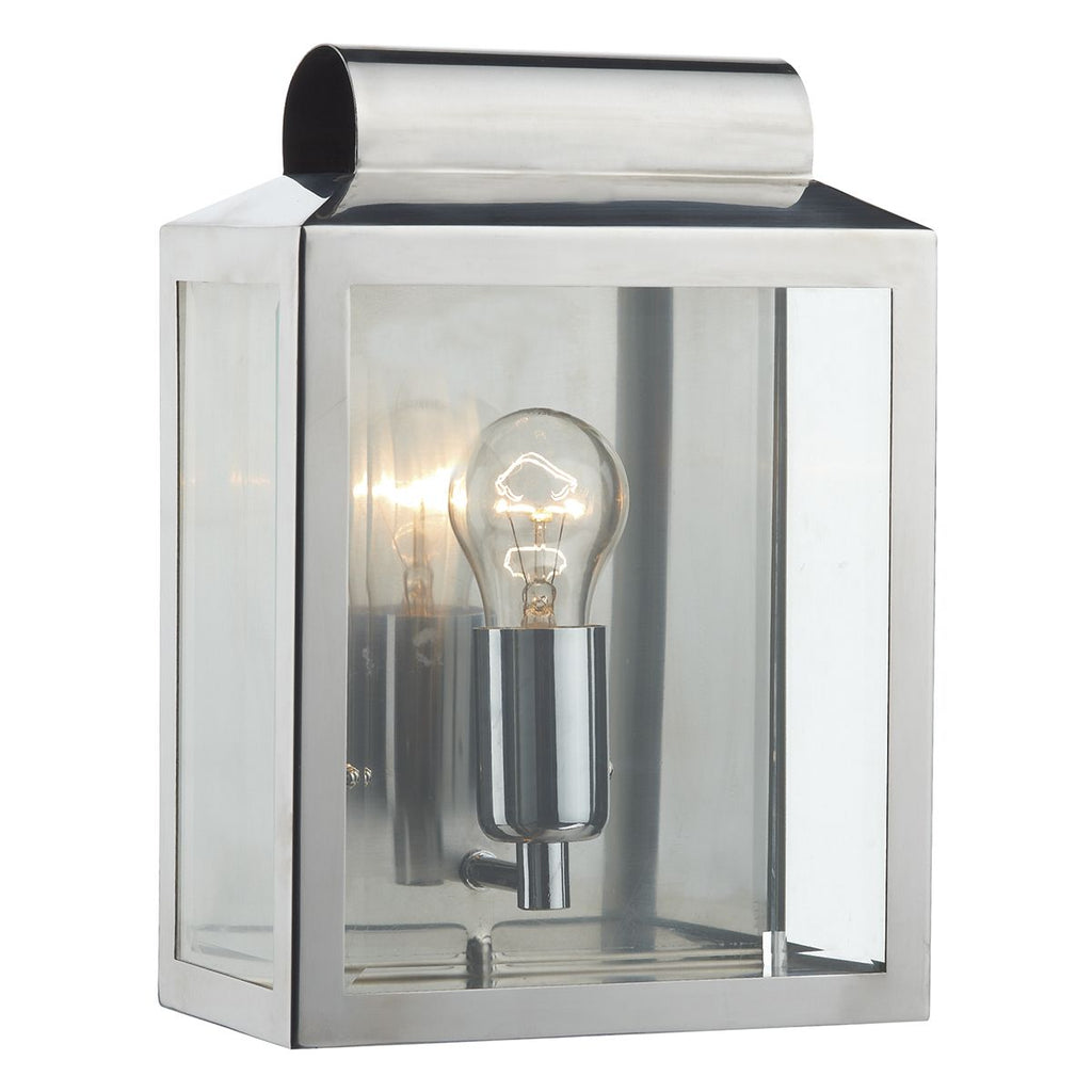 Notary Rectangle Wall Light Stainless Steel IP44 by Dar Lighting