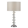 Oleana Table Lamp Polished Chrome Crystal complete with Shade by Dar Lighting