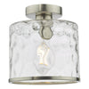 Dar Lighting - Olsen Semi-Flush Satin Chrome and Glass