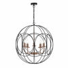 Phoenix 5lt Pendant Black & Copper by Dar Lighting