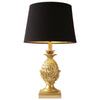 Pineapple Table Lamp complete with Shade Gold by Dar Lighting