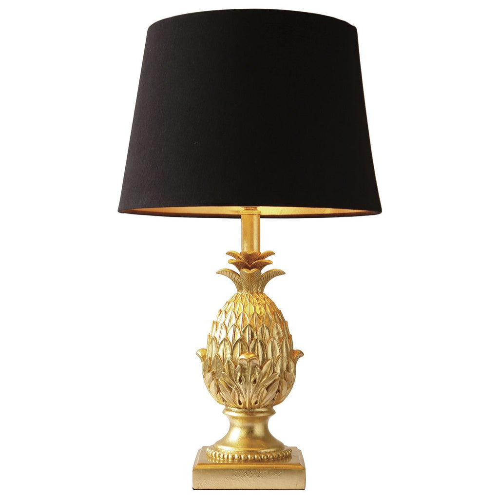 Pineapple Table Lamp complete with Shade Gold by Dar Lighting