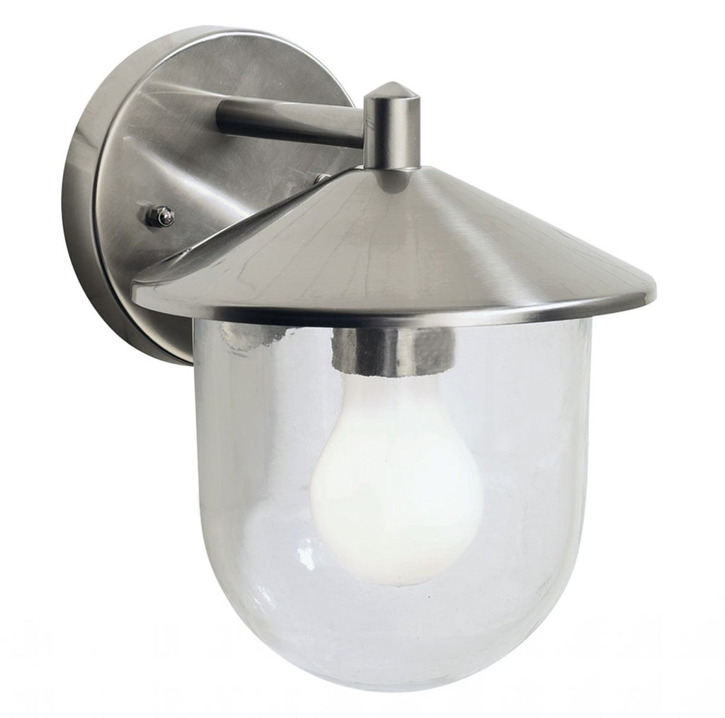 Poole Wall Light Steel IP44 by Dar Lighting