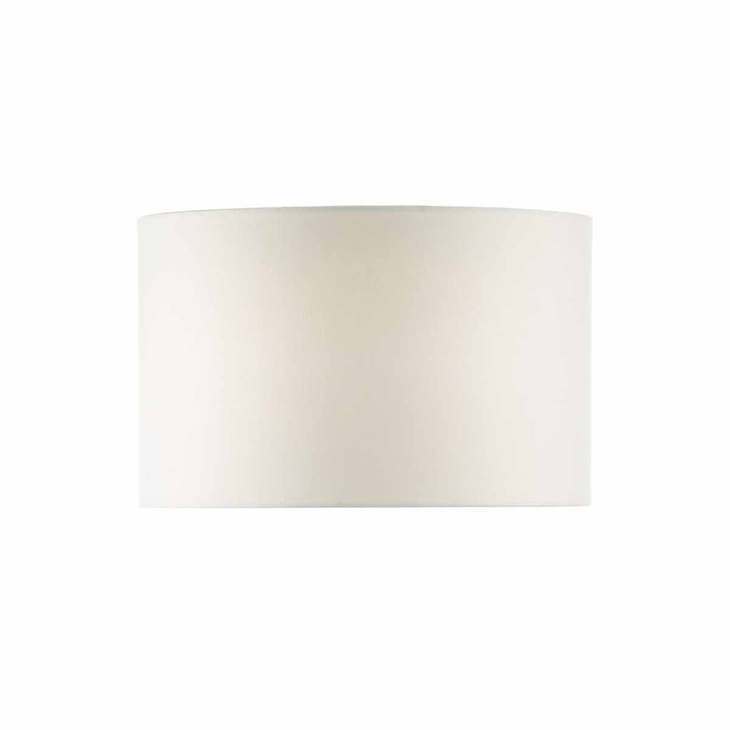 White 46cm Linen Drum Shade by Dar Lighting