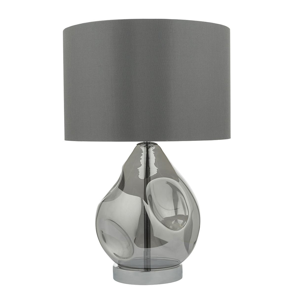 Quinn Table Lamp Smoked complete with Shade by Dar Lighting