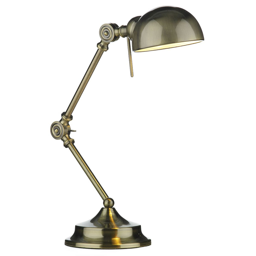 Ranger Table Lamp Antique Brass by Dar Lighting