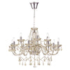 Raphael 12 Light Chandelier Champagne Crystal by Dar Lighting