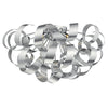 Rawley 5 Light G9 Flush Brushed Aluminium by Dar Lighting