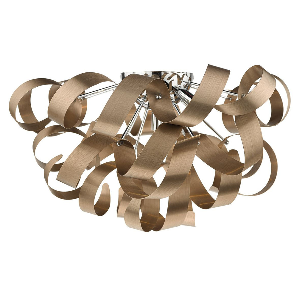 Rawley 5 Light G9 Flush Brushed Copper by Dar Lighting