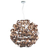 Rawley 12 Light Ribbon Pendant Brushed Copper by Dar Lighting