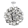 Rawley 9 Light G9 Pendant Polished Chrome Ribbons by Dar Lighting