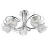 Rehan 5 Light Semi Flush Decorative Glass Polished Chrome Frame by Dar Lighting