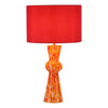 Dar Lighting - Rheneas Table Lamp Red Glass With Shade