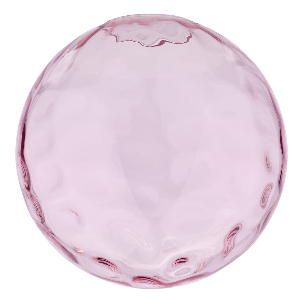 Dar Lighting - Ripple Easy Fit Shade Pink Glass 25cm