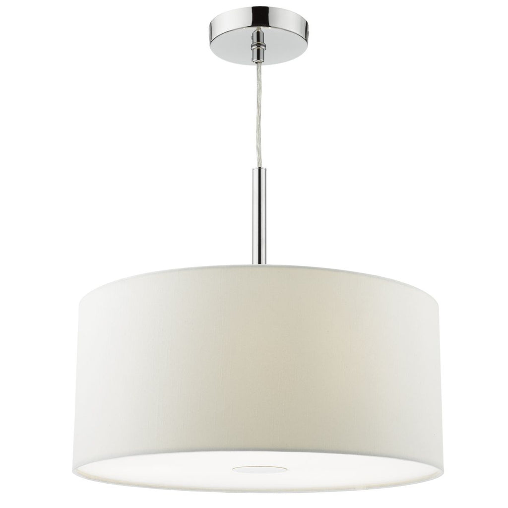 Ronda 3 Light Pendant 40CM White by Dar Lighting