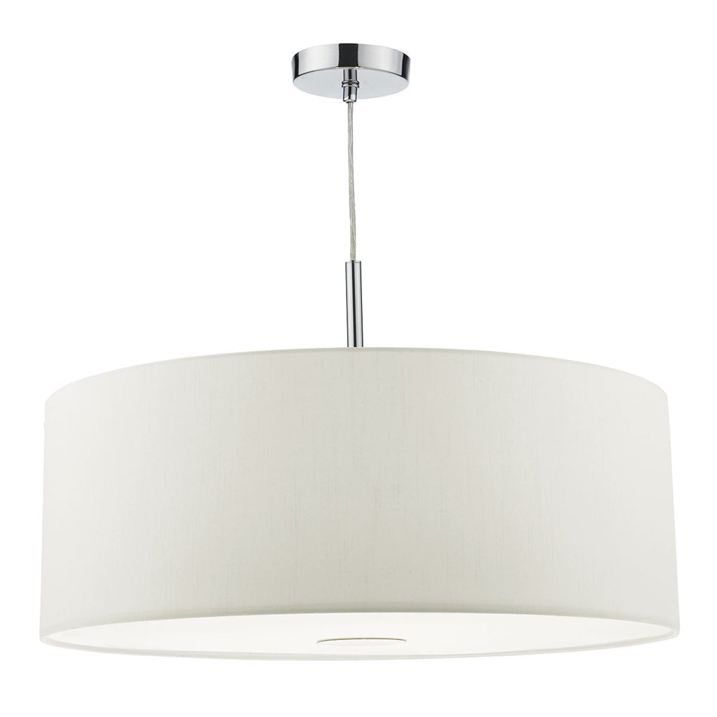 Ronda 3 Light Pendant 60CM White by Dar Lighting