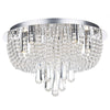 Saigon 5 Light Flush Polished Chrome/Clear by Dar Lighting