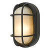 Salcombe Small Oval Matt Black Wall Light IP44 by Dar Lighting