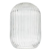 Dar Lighting - Sawyer Easy Fit Shade Clear Ribbed Glass