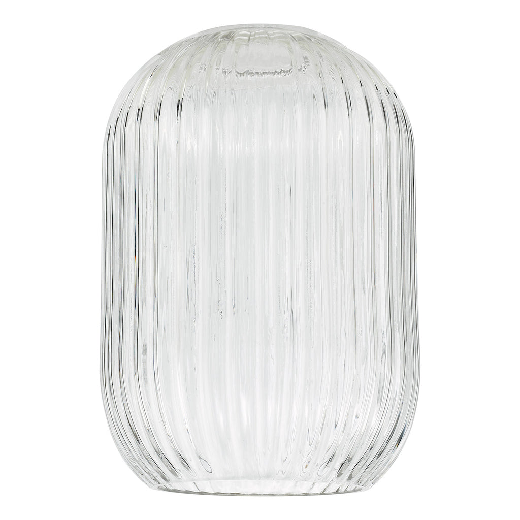Dar Lighting - Sawyer Easy Fit Shade Clear Ribbed Glass