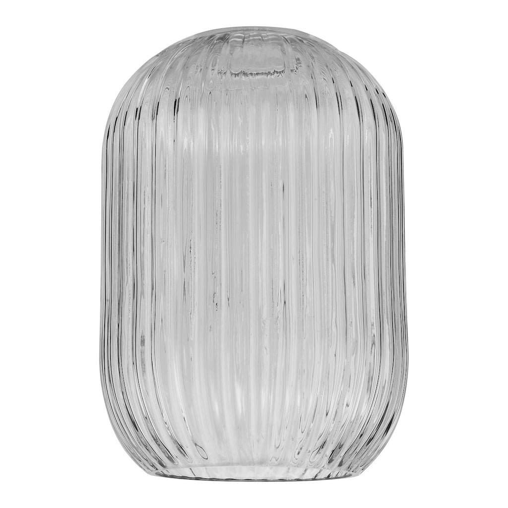 Dar Lighting - Sawyer Easy Fit Shade Smoked Ribbed Glass