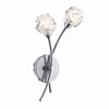 Seattle 2lt Wall Light Satin Chrome & Sculptured Glass by Dar Lighting