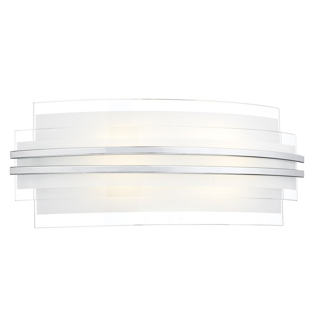 Sector Double Trim LED Wall Light Large by Dar Lighting