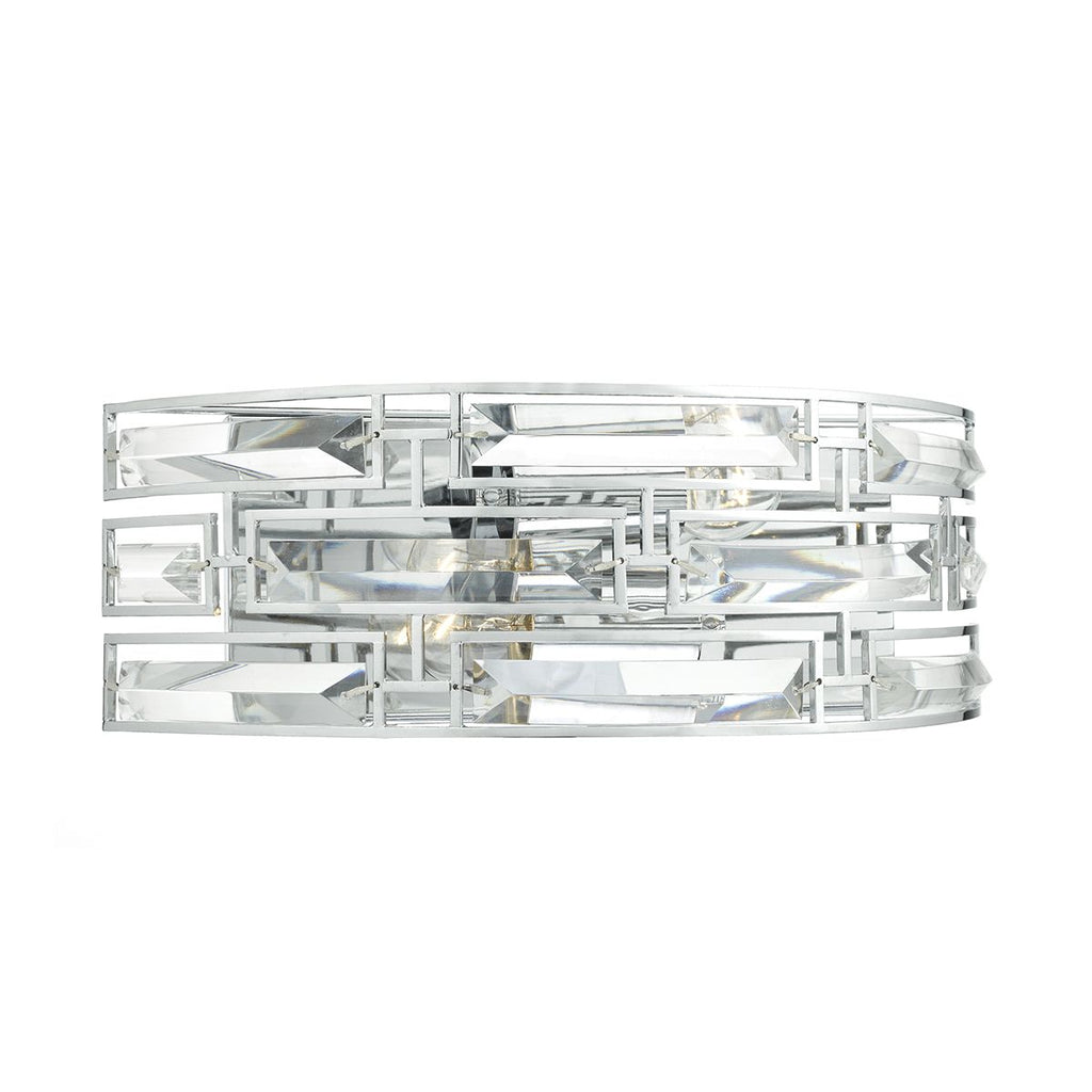 Seville 2lt Wall Light Crystal Polished Chrome Frame by Dar Lighting