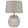 Sonia Table Lamp Antique Silver complete with Shade Dual Source by Dar Lighting