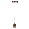 1 Light Aged Copper E27 Suspension With Clear Cable by Dar Lighting