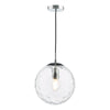 Dar Lighting - Ripple Pendant Polished Chrome & Clear Glass
