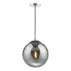 Dar Lighting - Ripple Pendant Polished Chrome & Smoked Glass