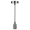 1 Light E27 Decorative Suspension Gun Metal by Dar Lighting