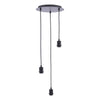 3 Light Matt Black E27 Suspension Cluster by Dar Lighting