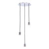3 Light Polished Chrome E27 Suspension Cluster by Dar Lighting