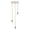3 Light Antique Brass E27 Suspension Cluster by Dar Lighting
