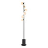 dar-lighting-Spiral 6 Light Floor Lamp Matt Black Opal Glass