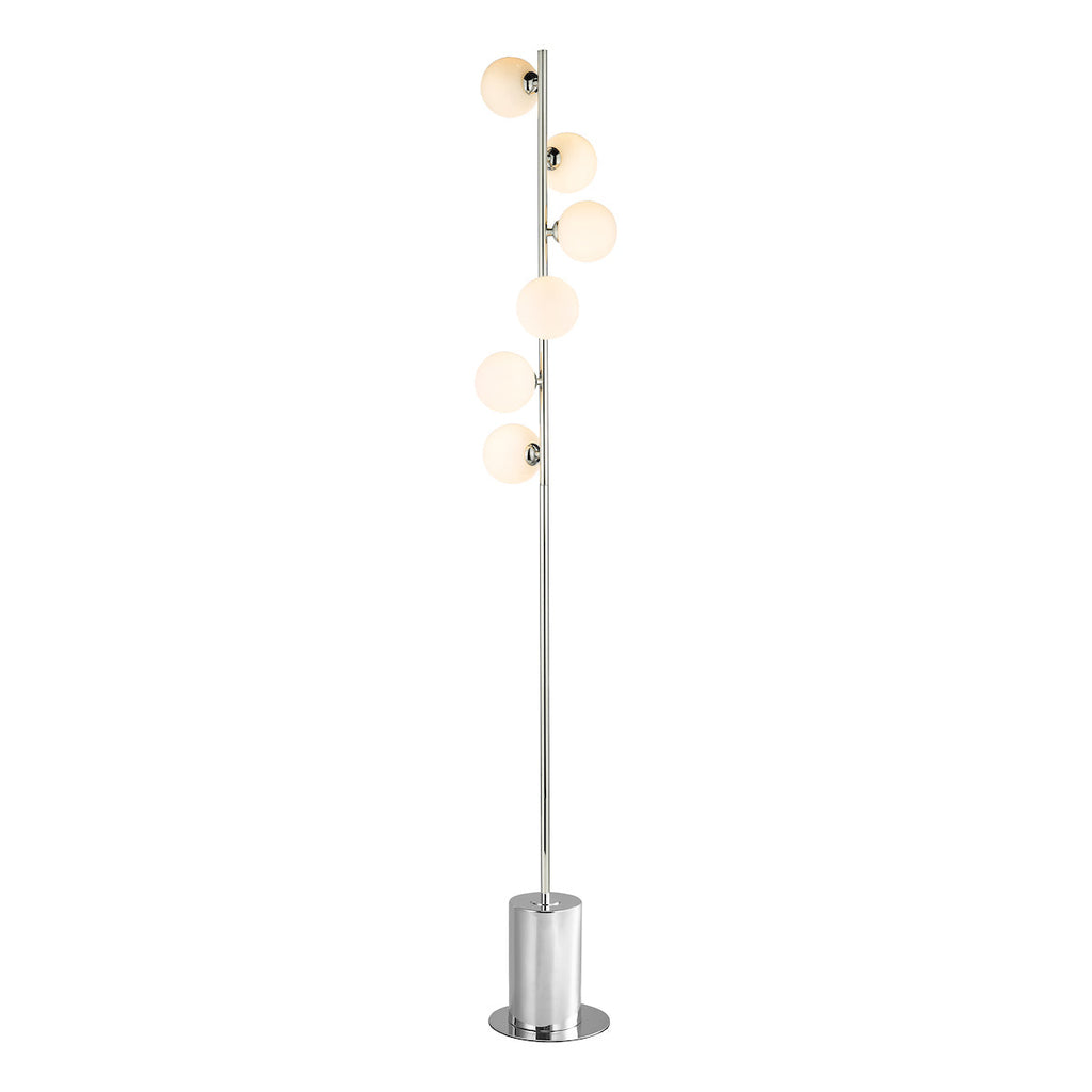 dar-lighting-Spiral 6 Light Floor Lamp Polished Chrome Fitting Only
