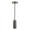 dar-lighting-1 Light Knurled Antique Chrome E27 Suspension