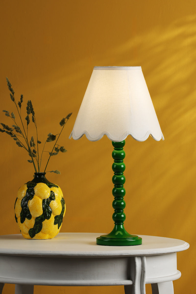 Dar Lighting - Spool Table Lamp Gloss Green Base Only