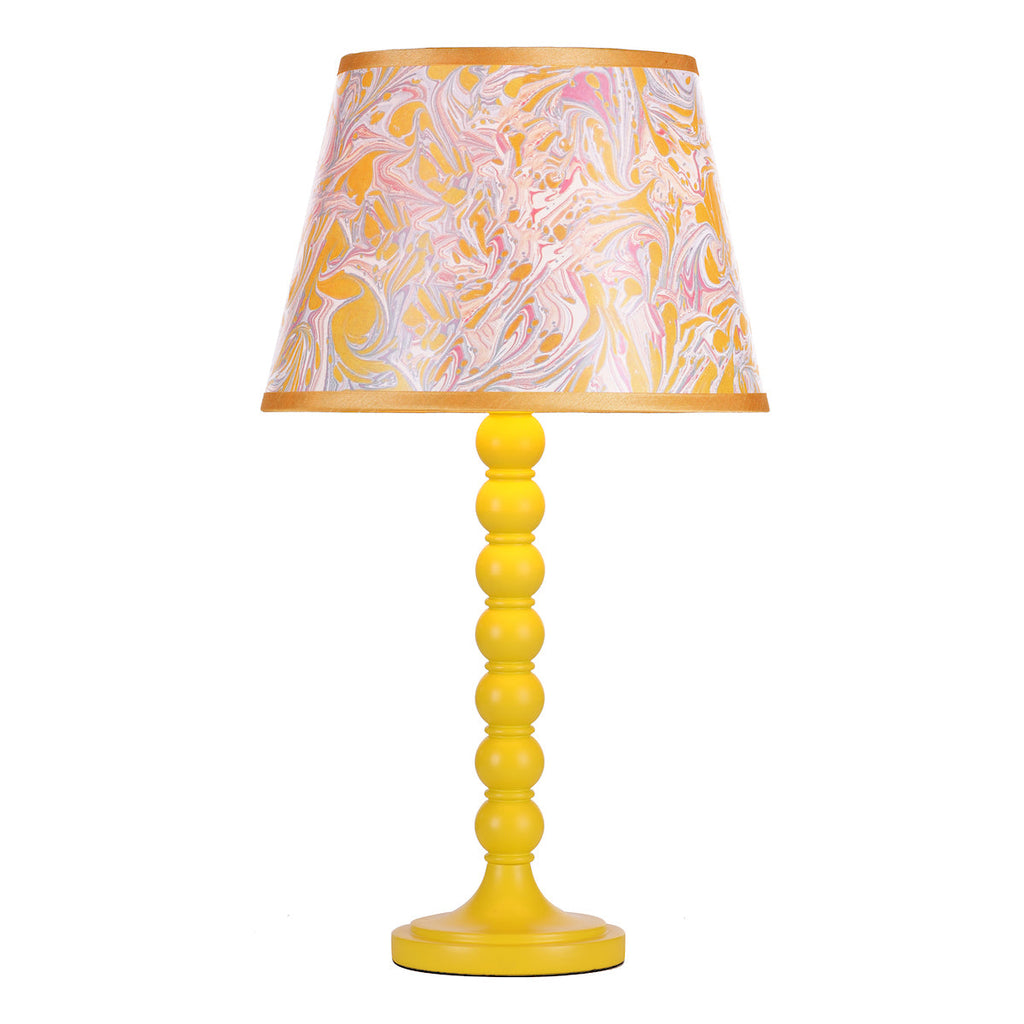 Dar Lighting - Spool Table Lamp Gloss Yellow Base Only