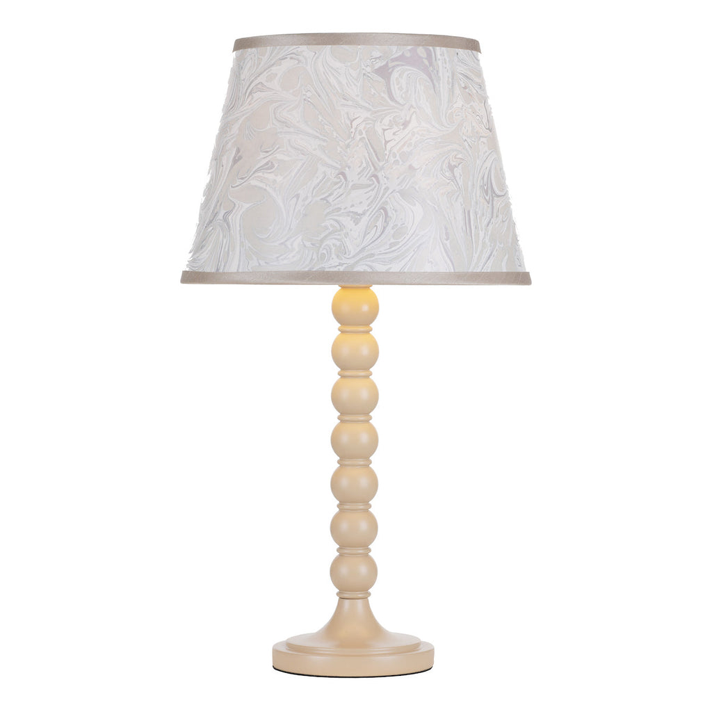 Dar Lighting - Spool Table Lamp Gloss Taupe Base Only