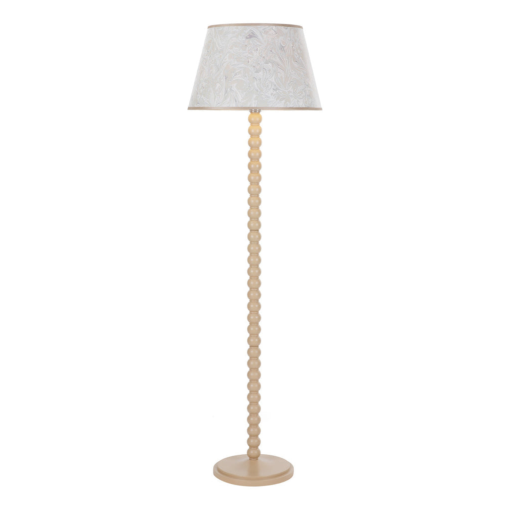 Dar Lighting - Spool Floor Lamp Gloss Taupe Base Only