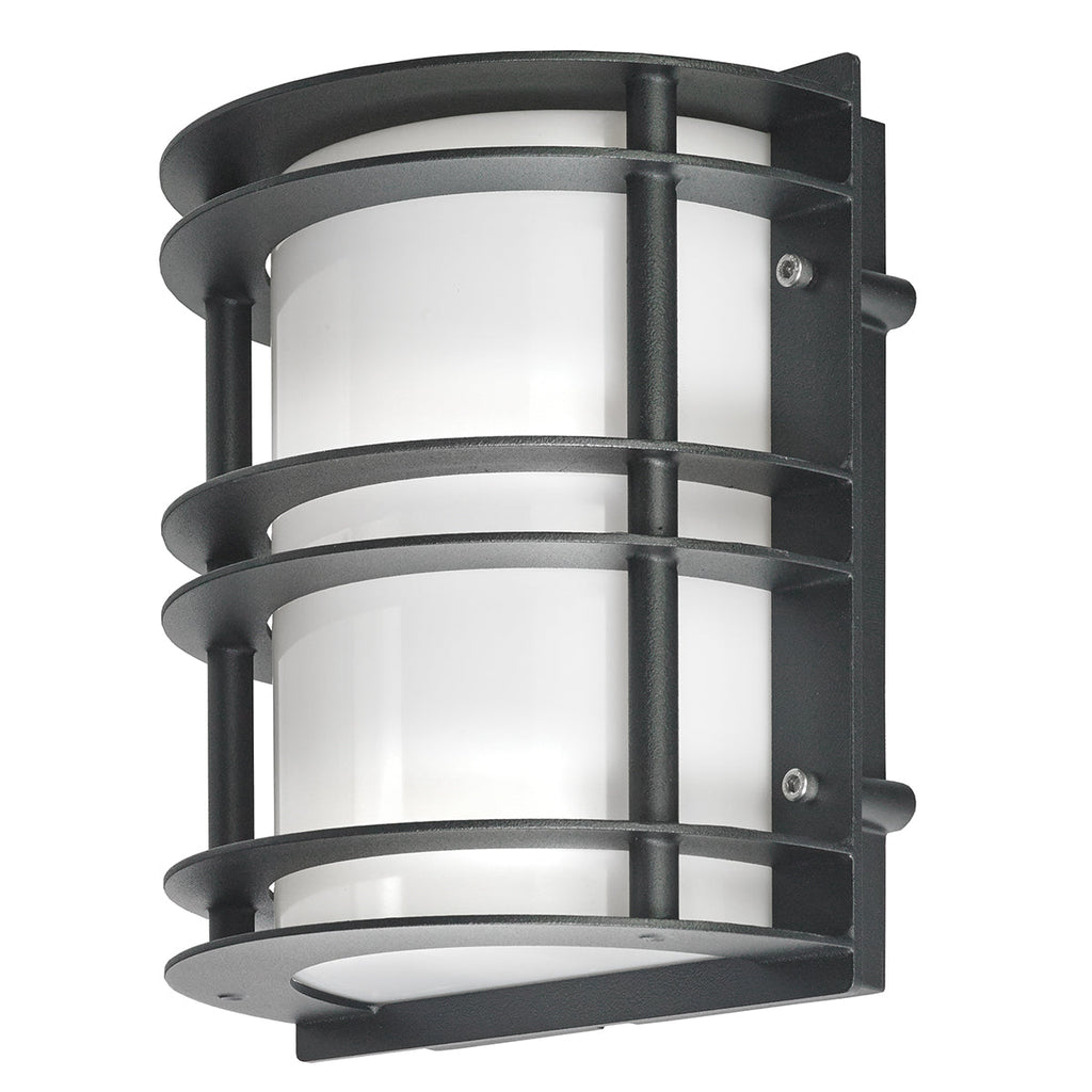 Stockholm 1 Light Flush Light - Black With Opal Glass - Norlys