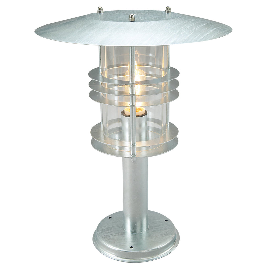 Stockholm 1 Light Grande Pedestal - Galvanized - Norlys