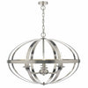 Symbol 6lt Pendant Satin Chrome by Dar Lighting