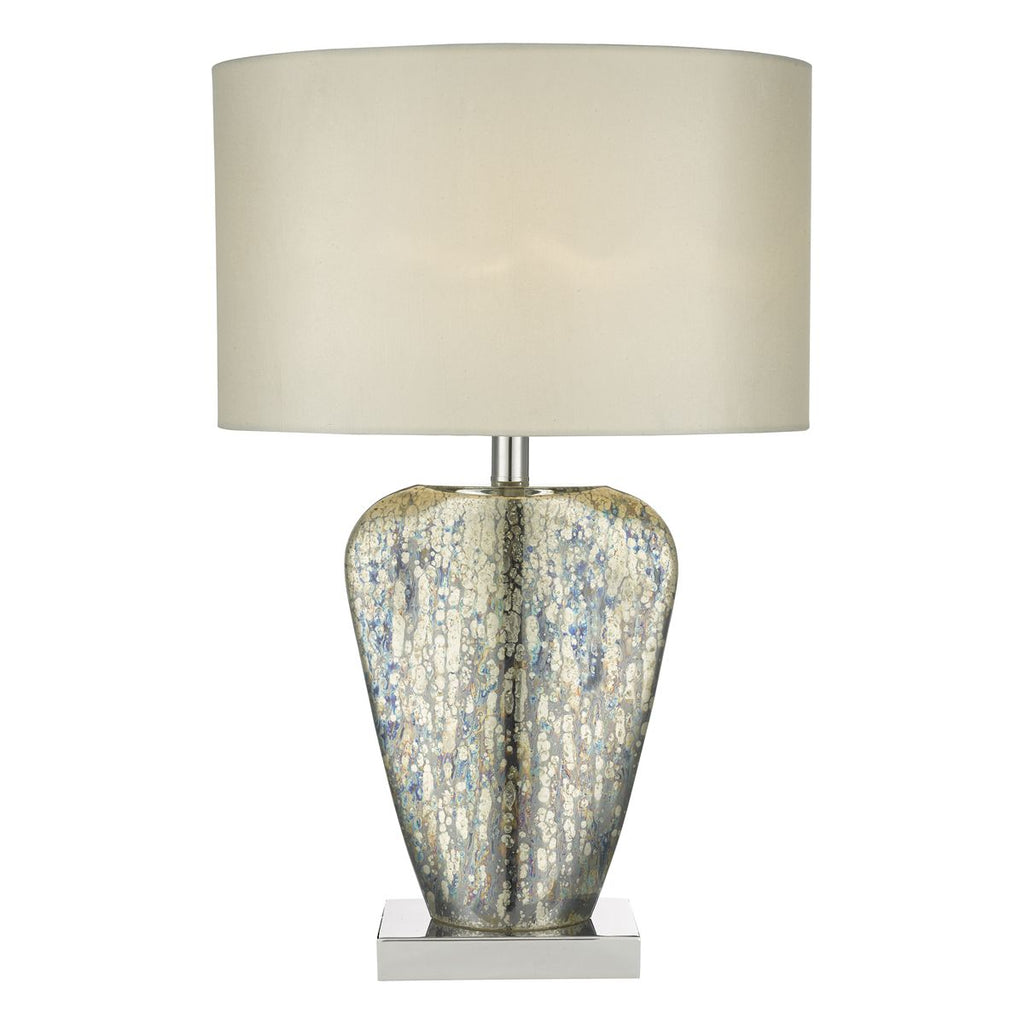 Syracuse Table Lamp Mercury Gold C/W Shade by Dar Lighting