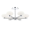 System 6 Light Semi Flush Polished Chrome by Dar Lighting