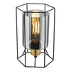 Dar Lighting - Tatum Table Lamp Matt Black and Smoked Glass