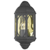 Tenby Wall Light Black IP43 by Dar Lighting